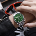 Heyang CJNS196293001AZ Mens Automatic Quartz Watch Silver Green