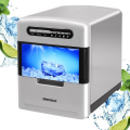Syntrox GG-185W Digital stainless steel ice cube maker madura with control panel and indicator lights.
