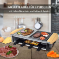 Syntrox RAC-1200W-Uri Edelstahl Raclette Grillplatte und Heißem Stein