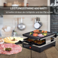 Syntrox RAC-600W Brienz Edelstahl Design Raclette mit Grillplatte