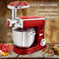 Syntrox KM-7.5L De Luxe Red Küchenmaschine Wasat Mixen & Zerkleinern Rot