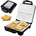 Syntrox MSM-1600W-XLC shell sandwich maker with ceramic plates thermostat and stainless steel decor